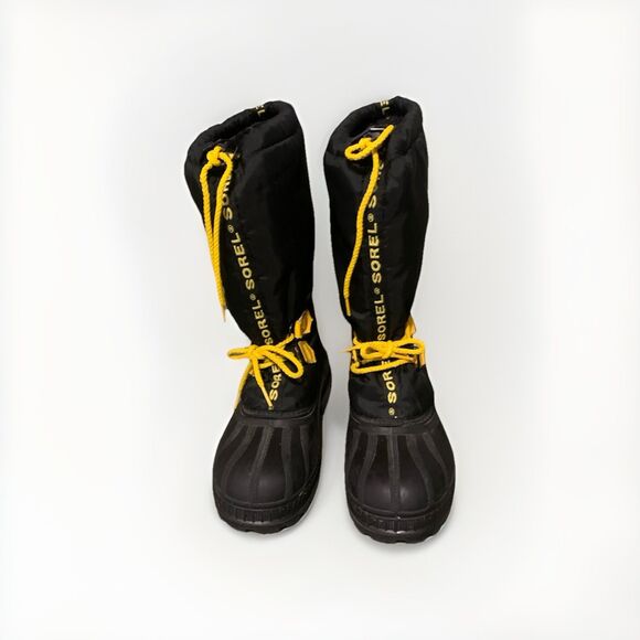 Sorel Black Insulated Lined Winter Snow Boots Men’s 6 Women’s 7.5 Waterproof - Picture 2 of 8